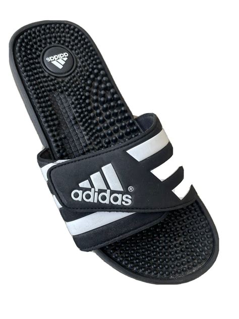 adidas 078260|adidas Men's Adissage Slides Sandal, Black/White/Black, 9.